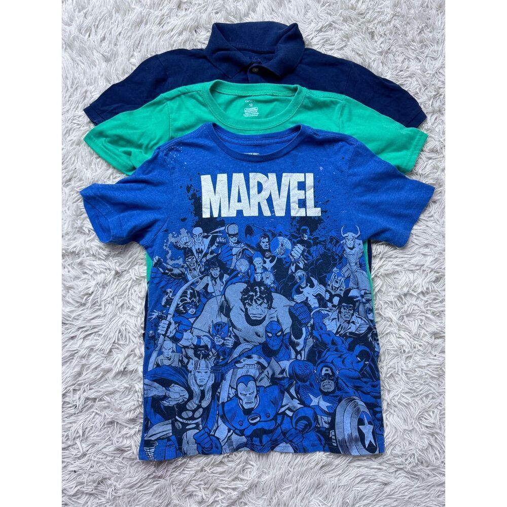 3 piece boys polo & Tshirt bundle size 10-12 by Marvel, Carters & Children’s Pla